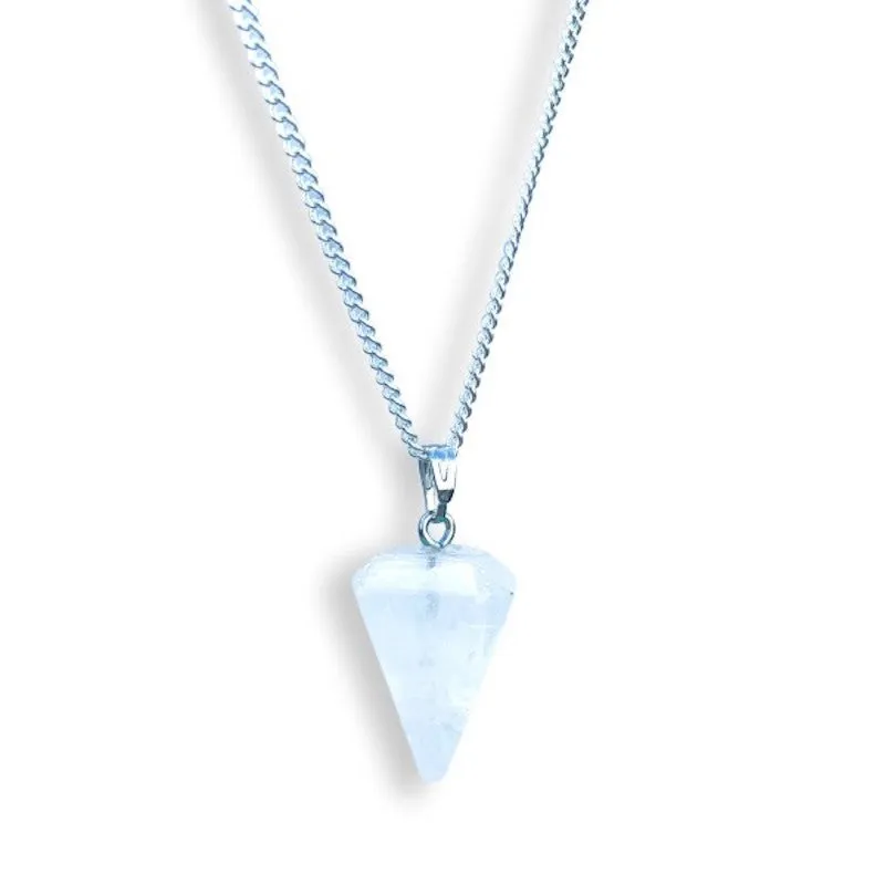 Single Point Gemstone Necklace