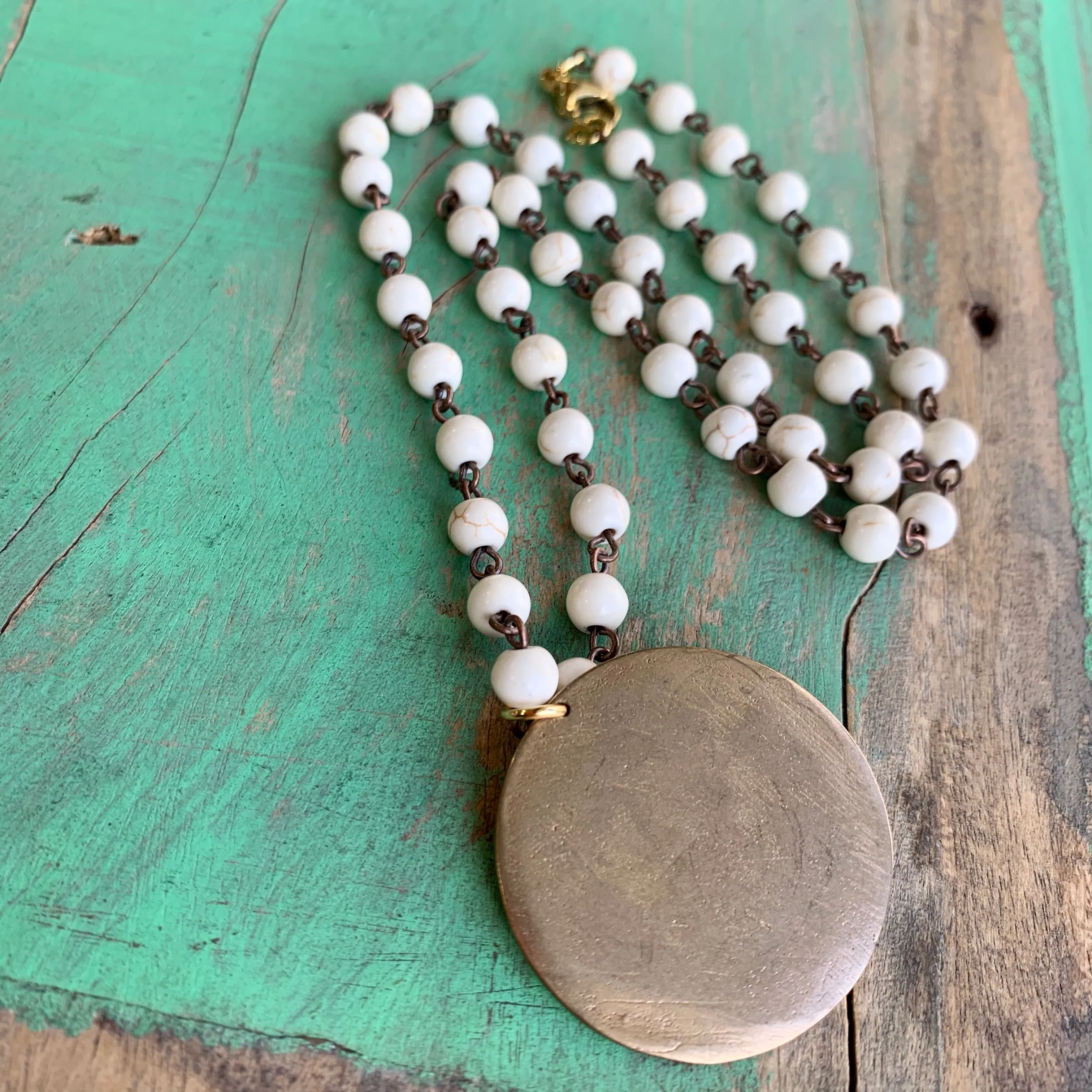 St Michael Beige Necklace and Earrings