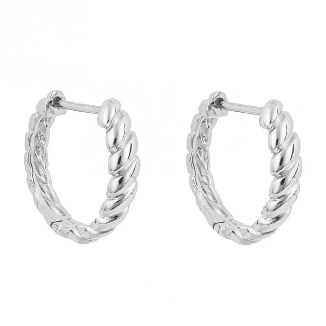 Sterling Silver Platinum Earrings E6365