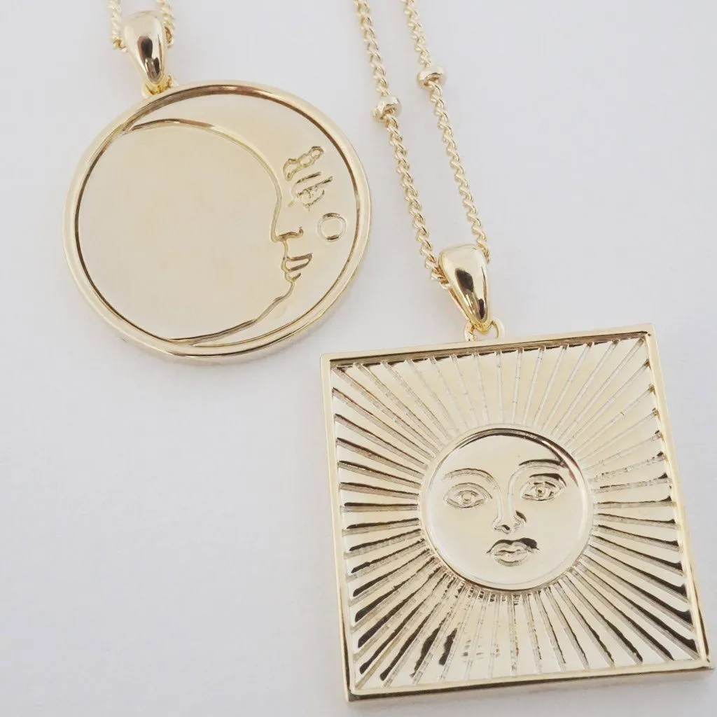 Sun Goddess Plate Necklace