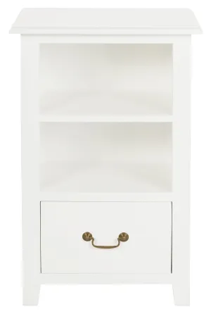 Tasmania 1 Drawer Lamp Table (White)