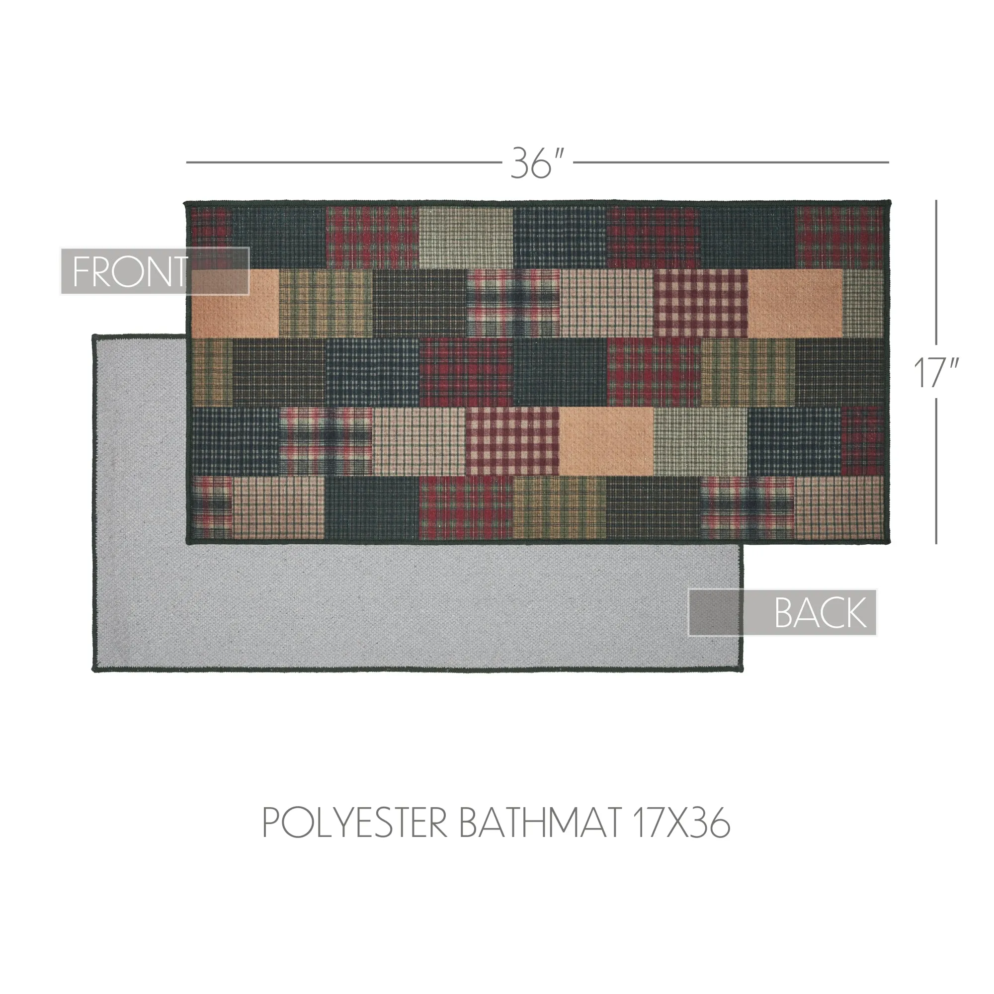 Tea Cabin Polyester Bathmat 17x36