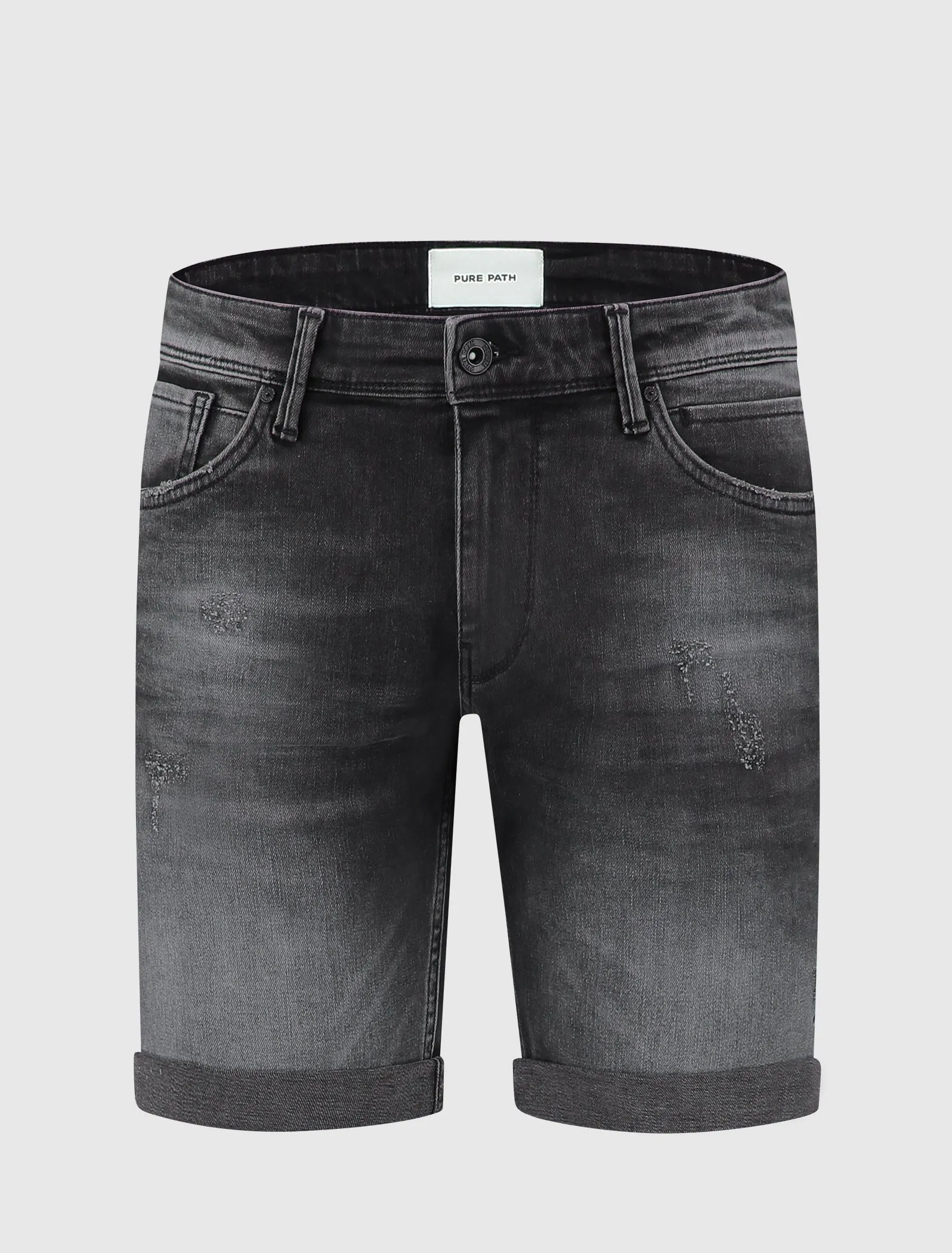 The Steve Skinny Fit Shorts | Denim Dark Grey