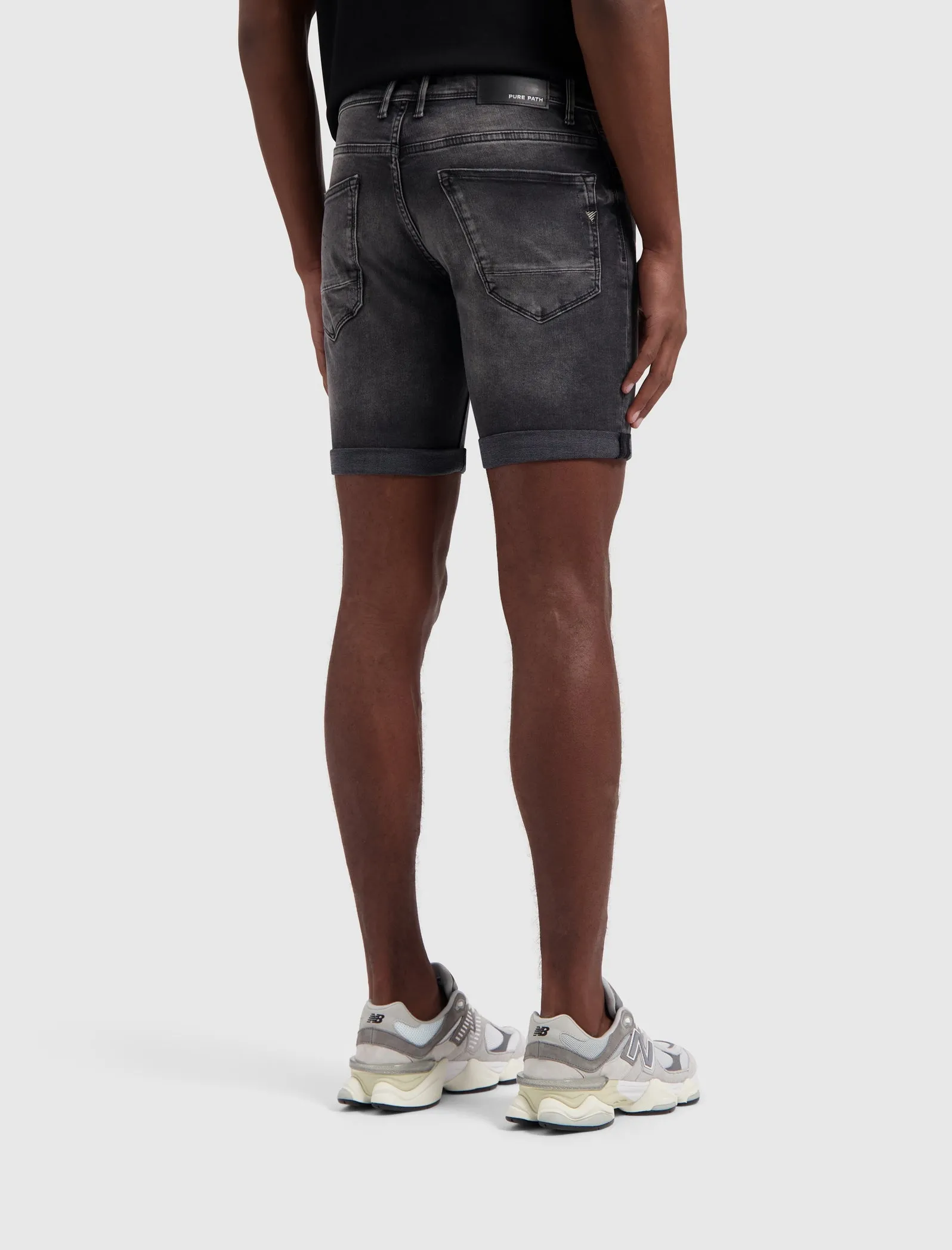 The Steve Skinny Fit Shorts | Denim Dark Grey