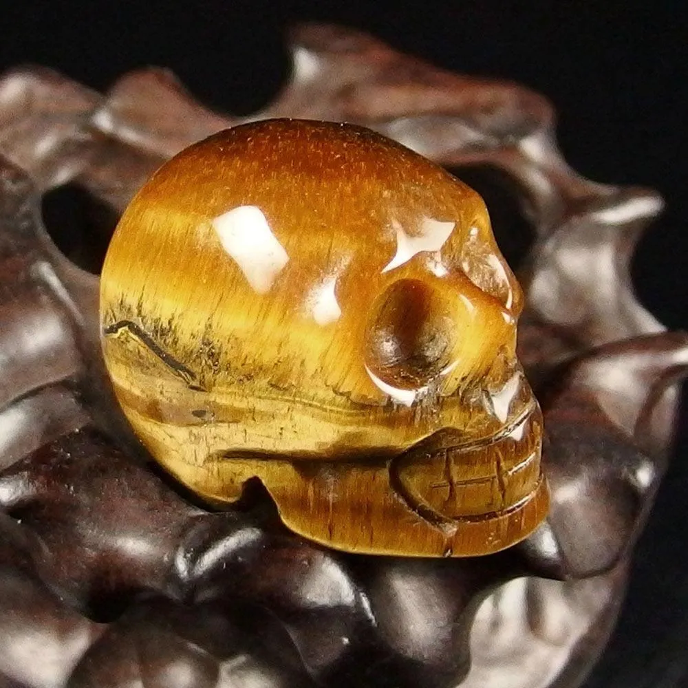 Tiger Eye Crystal Skull