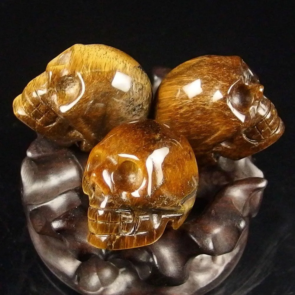 Tiger Eye Crystal Skull