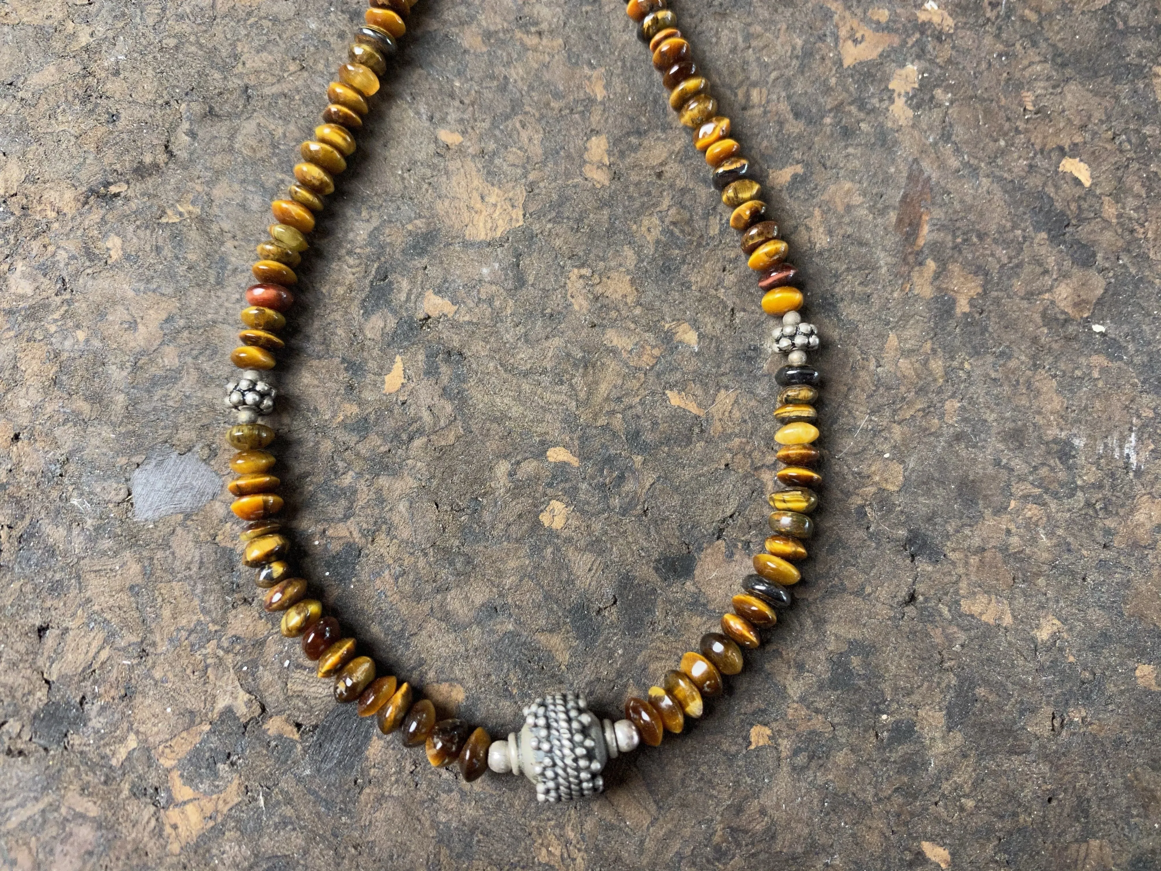 Tigers Eye Silver Necklace