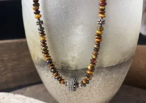 Tigers Eye Silver Necklace