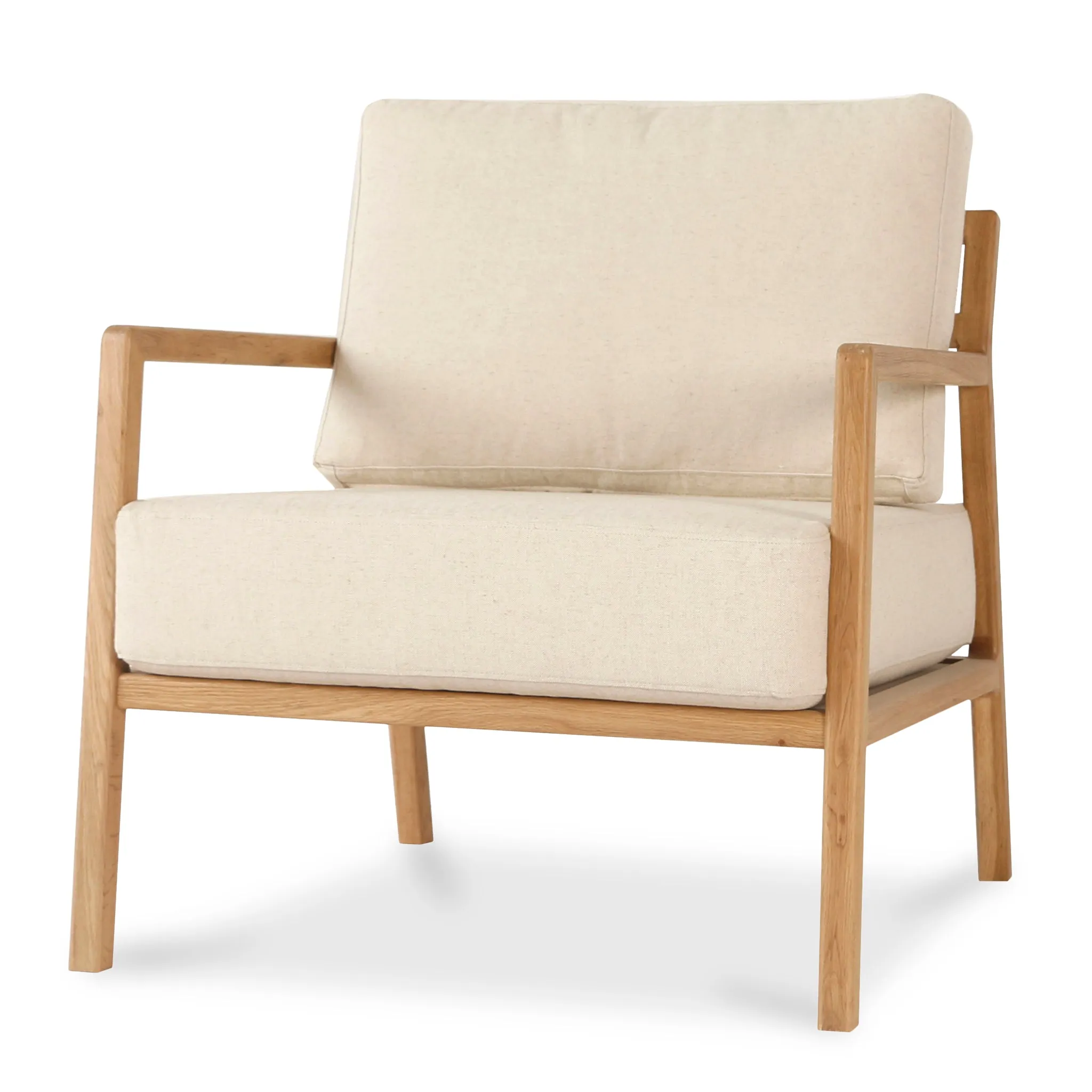 Trenton Fabric Armchair - Light Beige