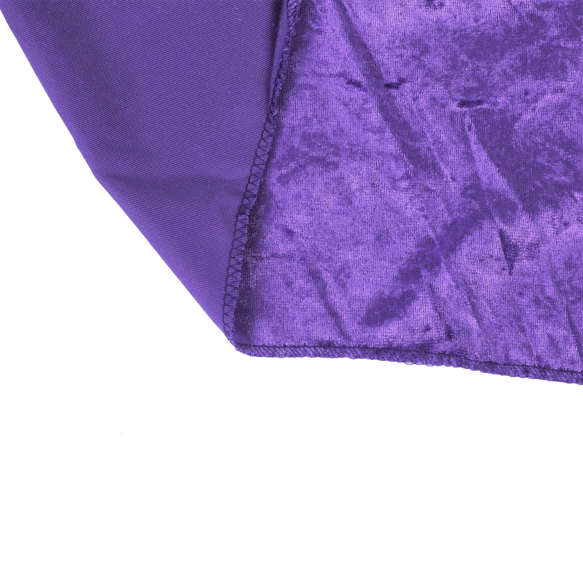 Velvet 90"x132" Rectangular Tablecloth - Purple