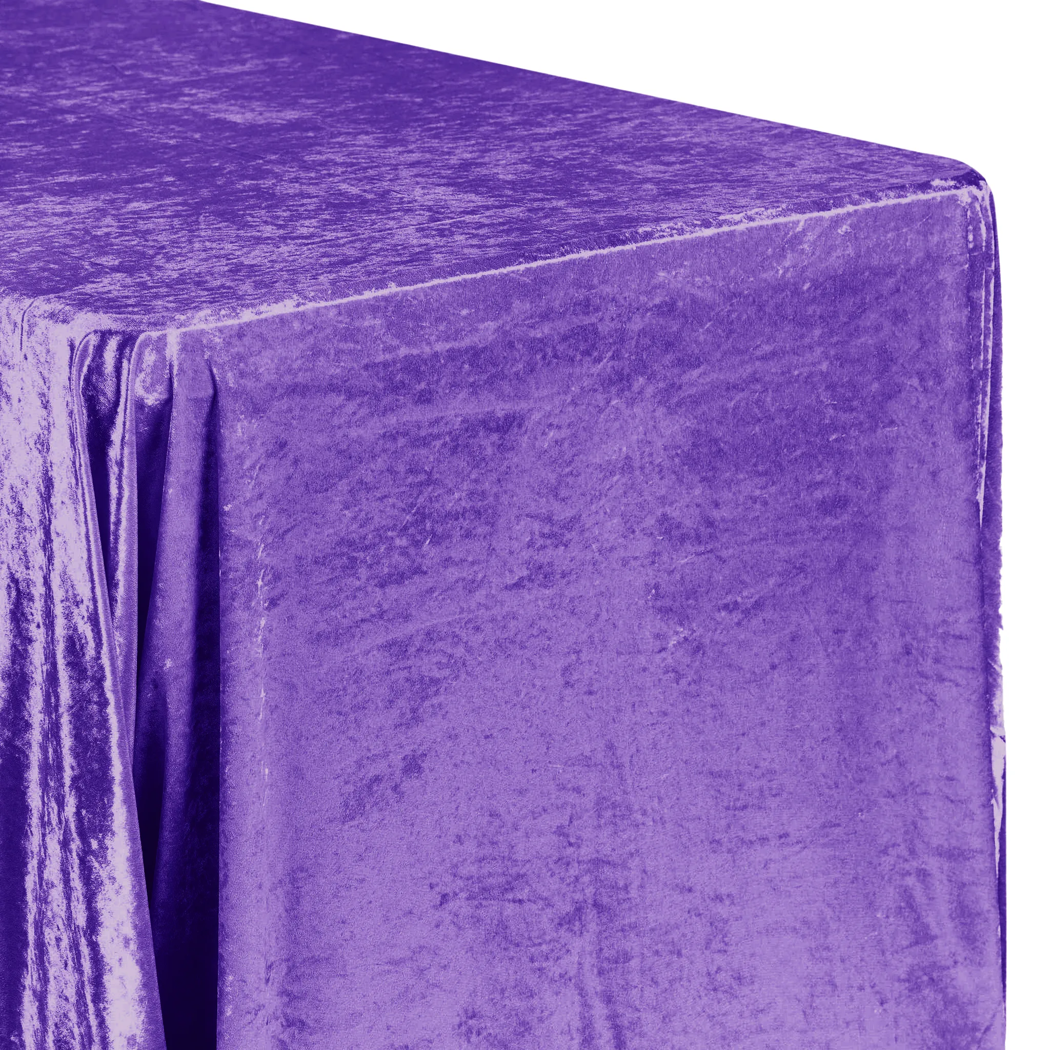 Velvet 90"x132" Rectangular Tablecloth - Purple