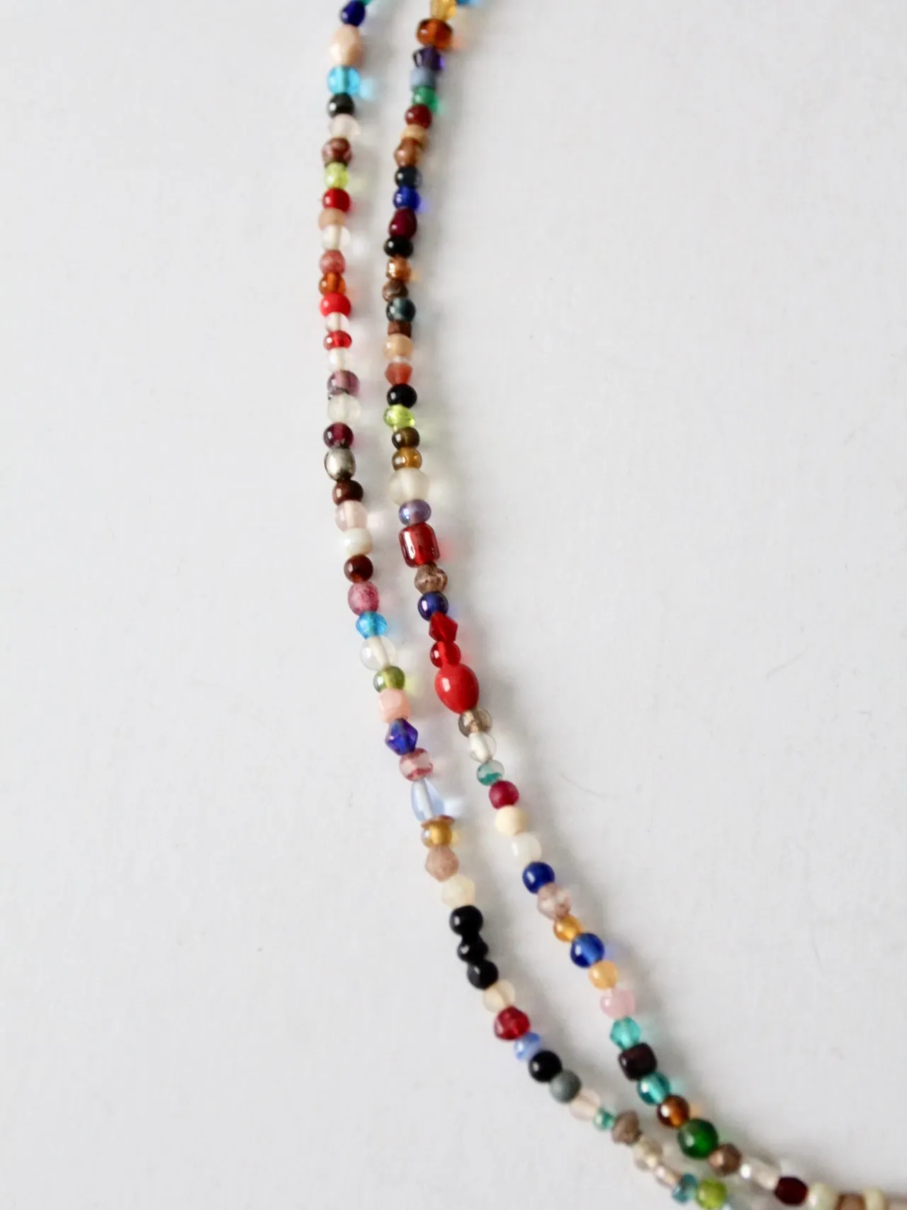 vintage beaded strand necklaces pair