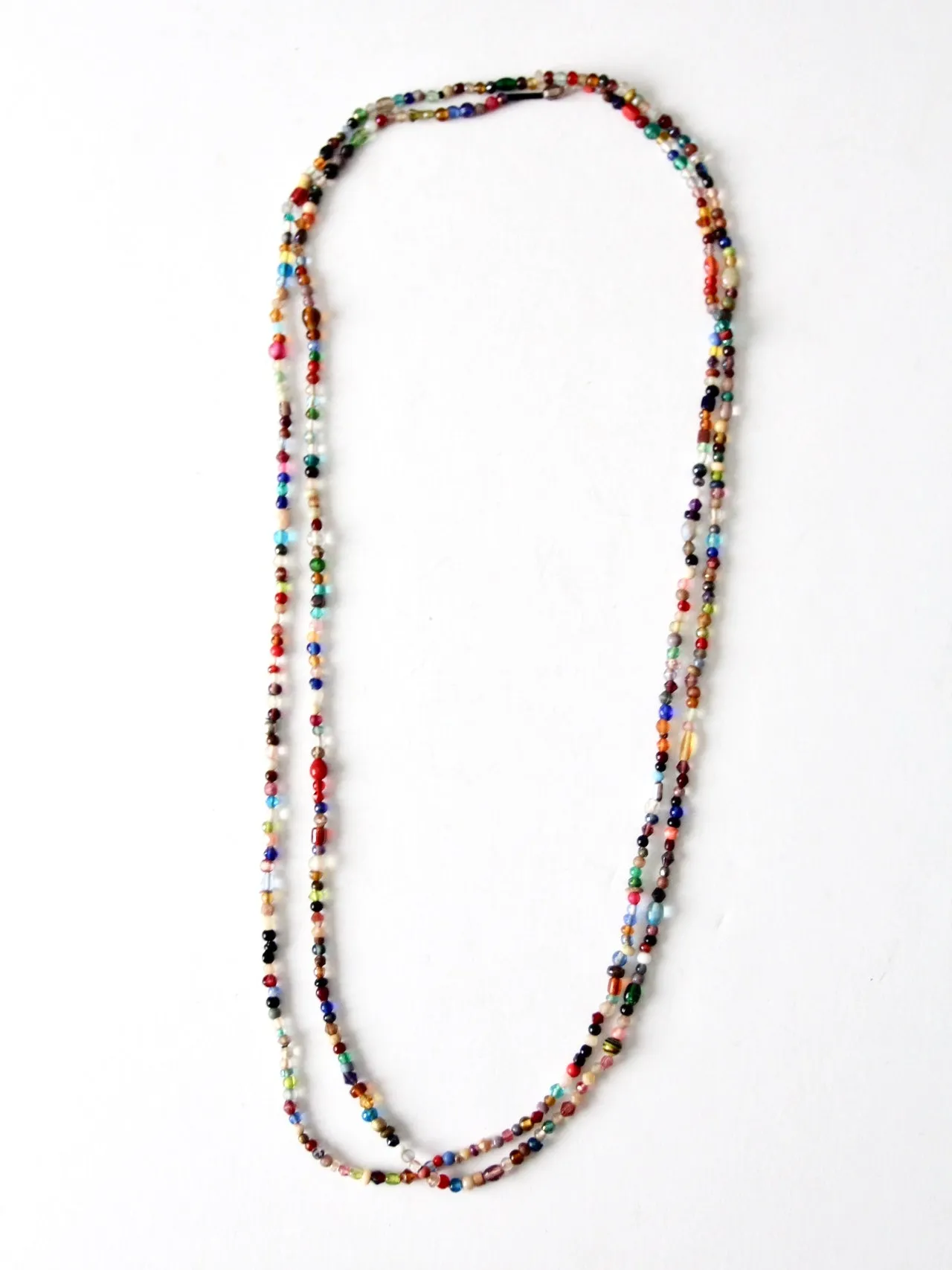 vintage beaded strand necklaces pair