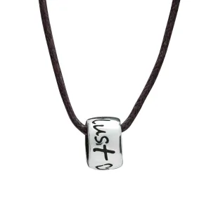 Wanderlust Recycled Silver & Leather or Vegan Necklace