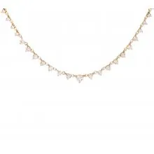 Yellow Gold Riviera Diamond Necklace, 1.02CTW